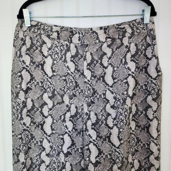 H&M Snakeskin Print Wide Leg Trousers size 12 - Picture 2 of 7